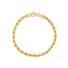 Load image into Gallery viewer, Silk Rope Chain Bracelet in 14k Yellow Gold  (3.70 mm)
