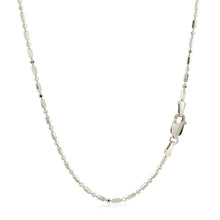 Load image into Gallery viewer, 14k White Gold Diamond-Cut Alternating Bead Chain 1.5mm
