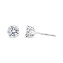 Load image into Gallery viewer, 14K White Gold 5/8 Cttw Lab Grown Diamond 4-Prong Classic Stud Earrings (F-G Color, VS2-SI1 Clarity)
