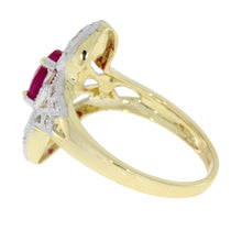 Load image into Gallery viewer, 1.05ct Ruby Diamond Ring 10KT Yellow Gold
