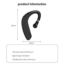 Load image into Gallery viewer, Ear Hook Bluetooth Wireless Headphone Single Ear Hook Business Headphones Wireless Bluetooth Noise Isolating Earbuds With Microphone Clear Calls Handsfree Sports Earbud Comfortable Painless Wearing Ergonomic Design

