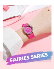 Load image into Gallery viewer, Easy To Read Quartz Watches Nylon Strap Sweat Proof Movement Analog Watch For Girls Boys Teens Minimalist Wrist Watch With Soft Band Learning Time Watch First Watch Soft Cloth Strap
