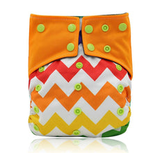 Load image into Gallery viewer, Newborn Cloth Diaper Sewed in Charcoal Bamboo Insert and Suede Pocket Diapers Waterproof Baby Nappies Design for Baby
