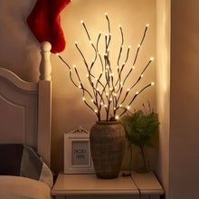 Load image into Gallery viewer, 2pcs Set of Artificial Tree Branch LED Lights - Battery-Powered, 20 Leds Per Vase, Vase-Filled Decorative Lights for Home, Romantic Bedside Lamp, Christmas, Halloween, Thanksgiving, Hanukkah, Wedding, Valentine'S Day, Metal &amp;

