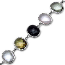 Load image into Gallery viewer, 76.43 Carat Genuine Multi Stone .925 Sterling Silver Bracelet
