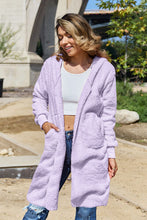 Load image into Gallery viewer, Red Double Take Full Size Hooded Teddy Bear Jacket with Thumbholes Ultra-Cozy &amp; Stylish Comfortable Outerwear
