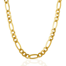 Load image into Gallery viewer, 7.0mm 14k Yellow Gold Solid Figaro Chain
