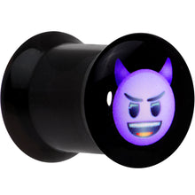 Load image into Gallery viewer, 0G Licensed Purple Devil emoji Acrylic Double Flare Plug Set
