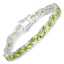 Load image into Gallery viewer, 21.37 Carat Genuine Peridot .925 Sterling Silver Bracelet
