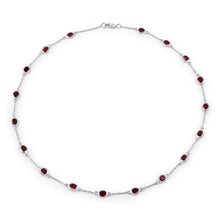Load image into Gallery viewer, 8.10 Carat Genuine Garnet .925 Sterling Silver Necklace

