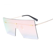 Load image into Gallery viewer, Oversized Luxury Graduent Elegnat Woman and Lady Sunglasses In Retro Vintage Modern Style Sunglasses  Rimless Eyewear oculos de sol SUnglasses With UV400Protection
