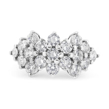 Load image into Gallery viewer, 14K White Gold 4.0 Cttw Diamond Multi Row Scatter Band Ring (I-J Color, I1-I2 Clarity) - Size 7
