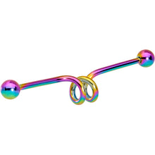 Load image into Gallery viewer, 14G Multi Color Spiral Industrial Project Bar Set of 5 40mm
