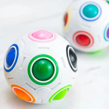 Load image into Gallery viewer, Educational Small Antistress Cube Rainbow Ball Puzzles Magic Stress Reliever Football Learning Fun Toys For Children And Adult

