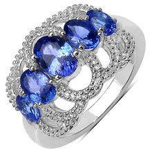 Load image into Gallery viewer, 2.13 Carat Genuine Tanzanite .925 Sterling Silver Ring
