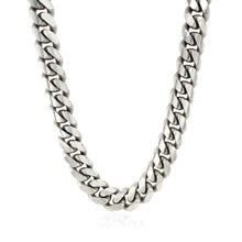 Load image into Gallery viewer, Sterling Silver Rhodium Plated Miami Cuban Chain 9.8mm
