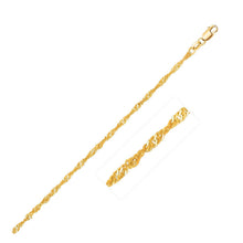 Load image into Gallery viewer, 14k Yellow Gold Singapore Chain 1.7mm
