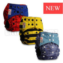 Load image into Gallery viewer, Modern Luxury Printed Washable Real Cloth Pocket Nappy,3 nappies/diapers Set For Girls and Boys Baby In Elegant Style
