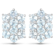 Load image into Gallery viewer, 8.80 Carat Genuine Blue Topaz .925 Sterling Silver 3 Piece Jewelry Set (Ring, Earrings, and Pendant w/ Chain)
