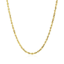 Load image into Gallery viewer, 2.25mm 10k Yellow Gold Solid Diamond Cut Rope Chain
