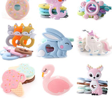 Load image into Gallery viewer, Baby Teether Silicone Rabbit Food Grade Bunny Teether Nursing Teething  Accessories Silicone Animal Teether For Kids and Baby
