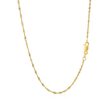 Load image into Gallery viewer, 14k Yellow Gold Singapore Chain 1.5mm
