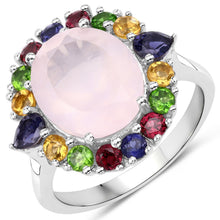 Load image into Gallery viewer, 5.52 Carat Genuine Multi Stones .925 Sterling Silver Ring
