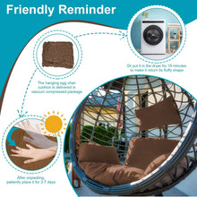 Load image into Gallery viewer, Egg Chair Hanging Basket Seat Cushion with Headrest
