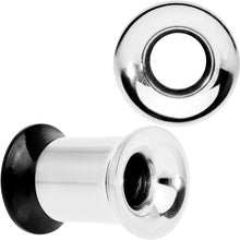 Load image into Gallery viewer, Steel Black Two Tone Screw Fit Tunnel Plug Set 3mm to 16mm
