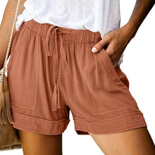 Load image into Gallery viewer, Elapsy Womens Casual Drawstring Elastic Waist Summer Shorts with Pockets
