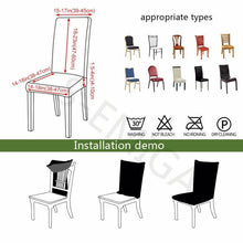 Load image into Gallery viewer, Elastic Chair Covers Spandex Dining Room Stretch Seat Cover Chair Protective Case for Restaurant Universal Removable Washable Soft Spandex High Back Large Chair Cover Slipcover for Dining Room Kitchen Hotel Table Banquet
