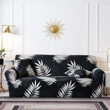Load image into Gallery viewer, Elastic Plain Floral Printing  Sofa Cover Stretch for Living Room Couch Cover Chair Protector 1/2/3/4 Seater Printed Couch Cover for 3 Cushion Couch  Floral Pattern Sofa Cover with Separate Cushion Cover Pieces Stretch Sofa Slipcover
