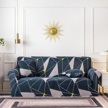 Load image into Gallery viewer, Elastic Plain Floral Printing  Sofa Cover Stretch for Living Room Couch Cover Chair Protector 1/2/3/4 Seater Printed Couch Cover for 3 Cushion Couch  Floral Pattern Sofa Cover with Separate Cushion Cover Pieces Stretch Sofa Slipcover
