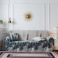 Load image into Gallery viewer, Elastic Plain Floral Printing  Sofa Cover Stretch for Living Room Couch Cover Chair Protector 1/2/3/4 Seater Printed Couch Cover for 3 Cushion Couch  Floral Pattern Sofa Cover with Separate Cushion Cover Pieces Stretch Sofa Slipcover

