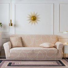 Load image into Gallery viewer, Elastic Plain Floral Printing  Sofa Cover Stretch for Living Room Couch Cover Chair Protector 1/2/3/4 Seater Printed Couch Cover for 3 Cushion Couch  Floral Pattern Sofa Cover with Separate Cushion Cover Pieces Stretch Sofa Slipcover
