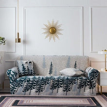 Load image into Gallery viewer, Elastic Plain Floral Printing  Sofa Cover Stretch for Living Room Couch Cover Chair Protector 1/2/3/4 Seater Printed Couch Cover for 3 Cushion Couch  Floral Pattern Sofa Cover with Separate Cushion Cover Pieces Stretch Sofa Slipcover
