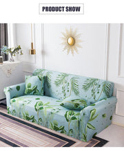 Load image into Gallery viewer, Elastic Plain Floral Printing  Sofa Cover Stretch for Living Room Couch Cover Chair Protector 1/2/3/4 Seater Printed Couch Cover for 3 Cushion Couch  Floral Pattern Sofa Cover with Separate Cushion Cover Pieces Stretch Sofa Slipcover
