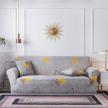 Load image into Gallery viewer, Elastic Plain Floral Printing  Sofa Cover Stretch for Living Room Couch Cover Chair Protector 1/2/3/4 Seater Printed Couch Cover for 3 Cushion Couch  Floral Pattern Sofa Cover with Separate Cushion Cover Pieces Stretch Sofa Slipcover
