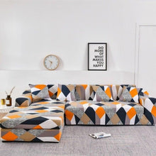 Load image into Gallery viewer, Elastic Sofa Covers for Living Room Stretch Slipcovers Sectional Couch Cover L Shape Corner Armchair Cover 1/2/3/4 Seater Slipcovers Elastic Stylish Printed Sectional Sofa Furniture Protector For Living Room
