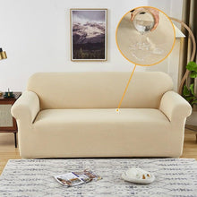 Load image into Gallery viewer, Elastic Waterproof Sofa Cover Plain Color Stretch Sofa Covers for Living Room Slipcover Couch Cover Furniture Protector Sofa Covers Non Slip Sofa Slipcovers with Elastic Hem Living Room Furniture Protector
