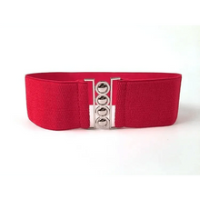 Load image into Gallery viewer, Elastic Wide Strap Plus Size Belts For Women Classic Party And Casual Dress Metal Snap Button Belts For Women
