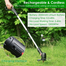 Load image into Gallery viewer, Electric Cordless Grass Trimmer
