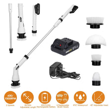 Load image into Gallery viewer, Electric Cordless Spin Scrubber Cleaning Brush with 4 Replaceable Heads
