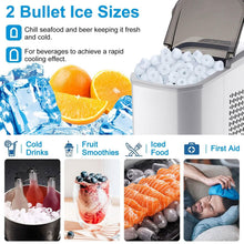 Load image into Gallery viewer, Electric Countertop Ice Make with Ice Scoop Basket Self Cleaning
