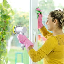 Load image into Gallery viewer, Electric Handheld Spin Scrubber Cordless Cleaning Brush with 2 Rotating Speeds
