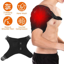 Load image into Gallery viewer, Electric Heating Pad Therapy Shoulder Heating Wrap Compression Sleeve
