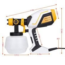 Load image into Gallery viewer, Electric Paint Sprayer HVLP with Different Spray Patterns 1200ML Detachable Container
