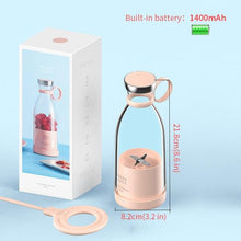 Load image into Gallery viewer, Electric Portable Blender Juice Glass Bottle Fresh Fruit Juicer USB Multifunction Food Strawberry Citrus Milkshake Mixers Maker Mini Electric Portable Blender Juicer Cup USB Rechargeable Juicer Multi-Functional Small Mixer
