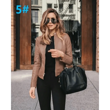 Load image into Gallery viewer, Elegance Autumn And Winter New Solid Color Jacket For Women's PU Leather Warmth Fashion Long-Sleeved Jacket For Women

