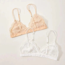 Load image into Gallery viewer, Elegance Lace Thin Triangle Bra For Women Wireless Lingerie Transparent Solid White/Black
